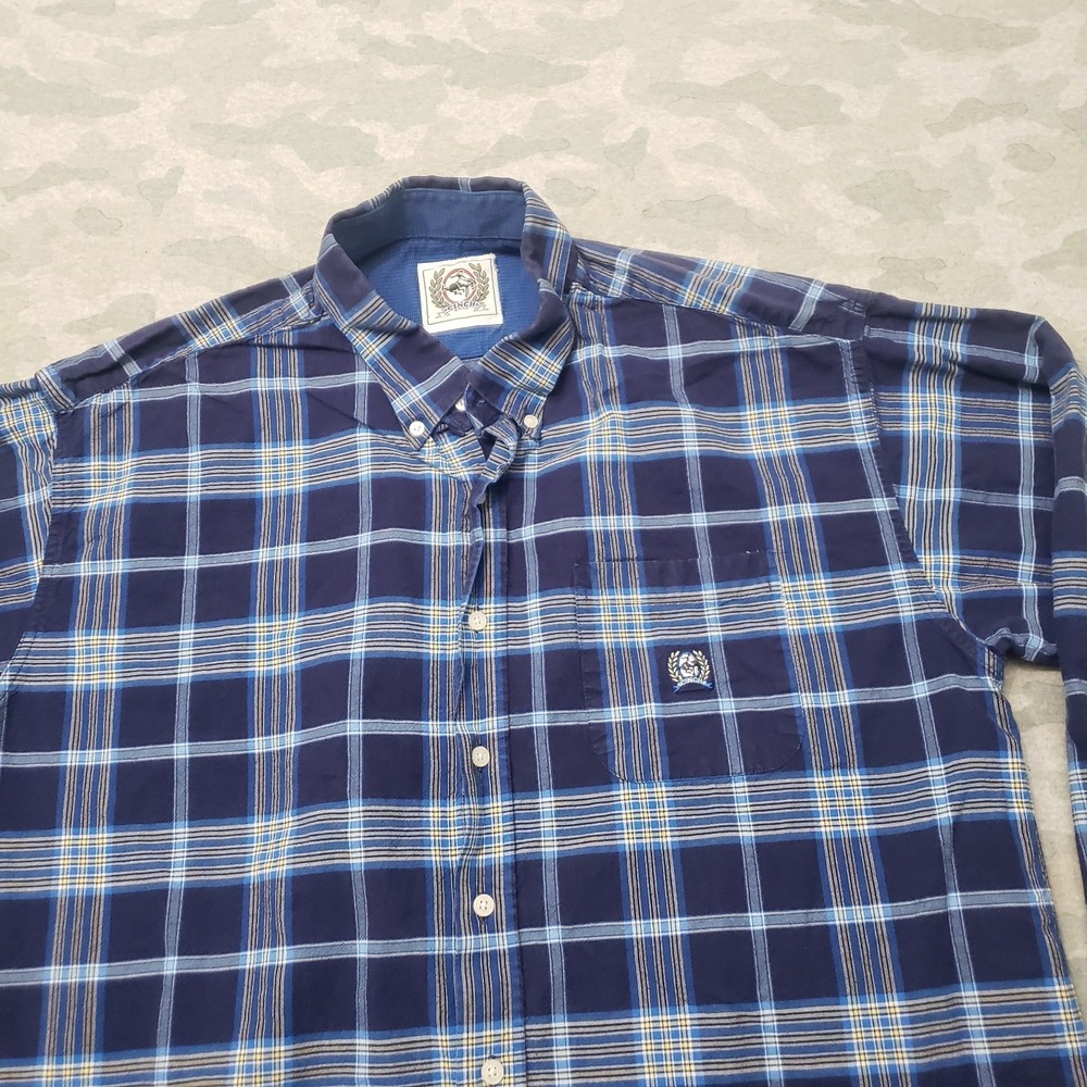 Cinch Shirt Mens 2XL Blue Pockets Long Sleeve Button-Up Plaid Western Ranch‎ - Picture 3 of 9